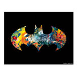 Batman Logo Neon/80s Graffiti Postcards