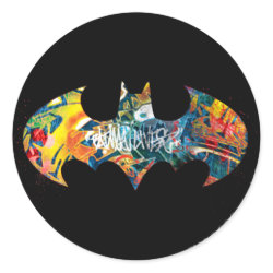 Batman Logo Neon/80s Graffiti sticker
