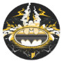 Batman Logo with Cars Round Sticker