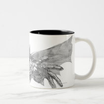 batman, lunging, forward, drawing, Mug with custom graphic design