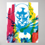 Batman Neon Marker Collage Print
