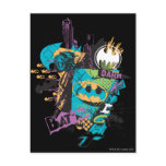 Batman Neon The Dark Knight Collage Postcards