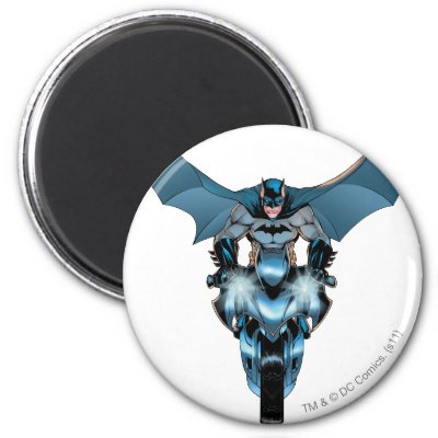 Batman on bike with cape magnets