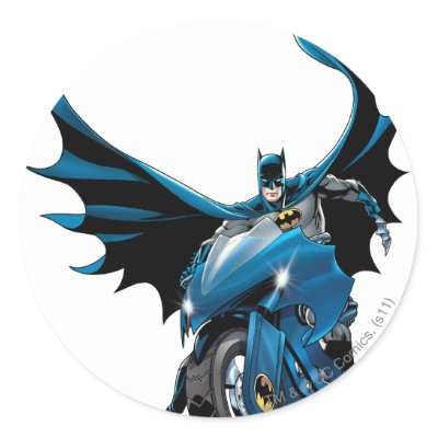 Batman on cycle stickers
