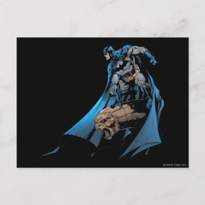 Batman on gargoyle postcards