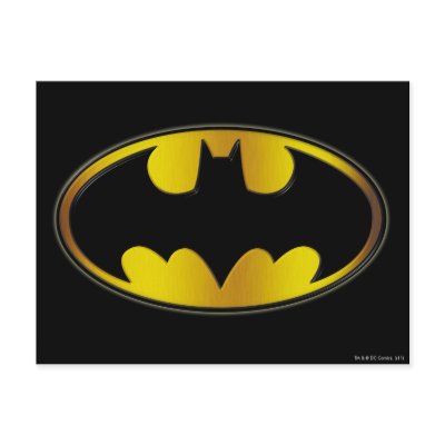 Batman Oval Logo postcards