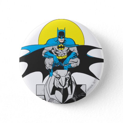 Batman Perches On Stone Lion buttons
