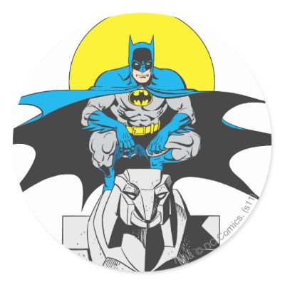 Batman Perches On Stone Lion stickers