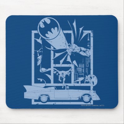 Batman - Picto Blue mousepads
