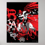 Batman Red and Black Collage posters
