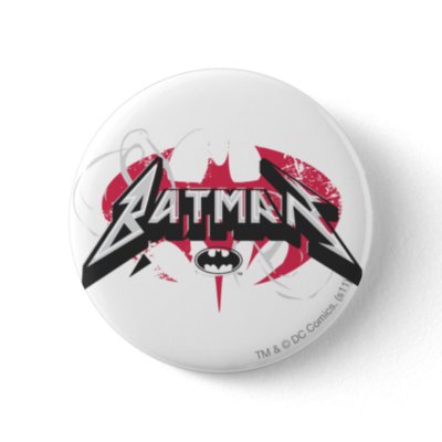 Batman Red and Black Logos buttons