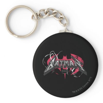 Batman Red and Black Logos keychains