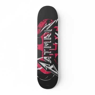 Batman Red and Black Logos skateboards