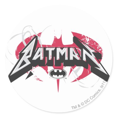 Batman Red and Black Logos stickers