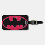 Batman Red Black Logo Travel Bag Tag