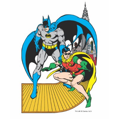 Batman & Robin Escape t-shirts