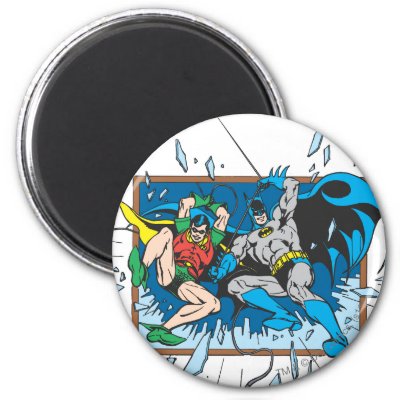 Batman & Robin Shatter Window magnets