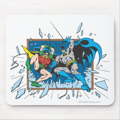 Batman & Robin Shatter Window mousepads