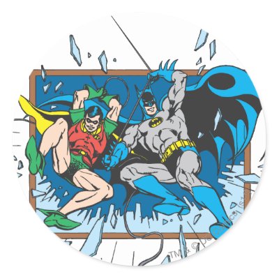 Batman & Robin Shatter Window stickers