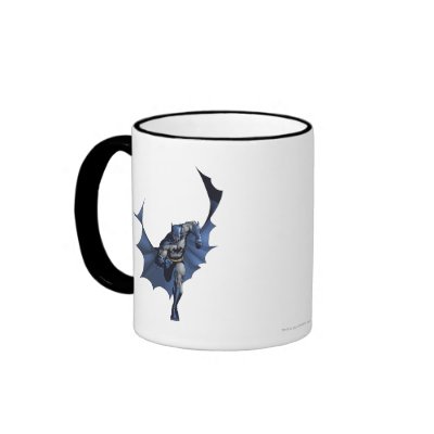 Batman runs with flying cape mugs