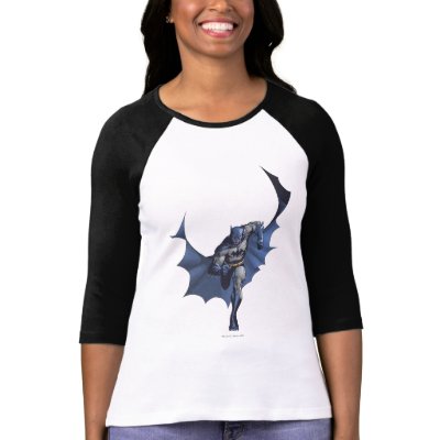 Batman runs with flying cape t-shirts