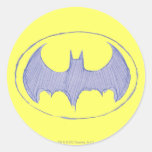 Batman Sketchbook 1 Round Stickers