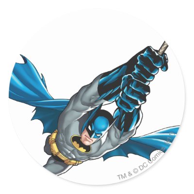 Batman Swings from Rope stickers