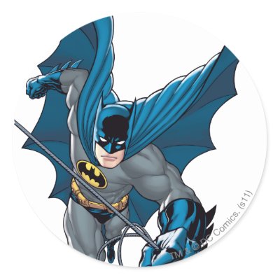 Batman swings from rope stickers