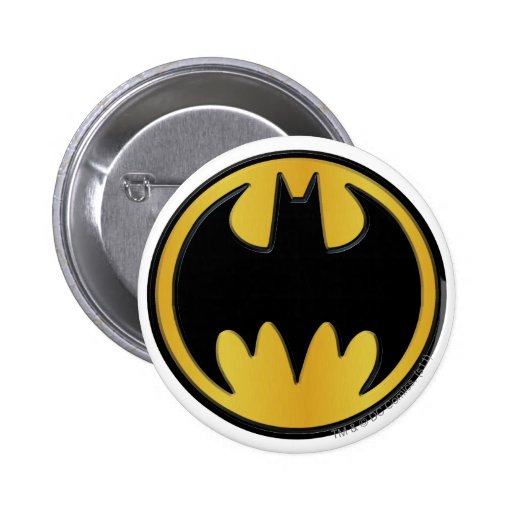 Batman Symbol Classic Round Logo Button Zazzle 0886