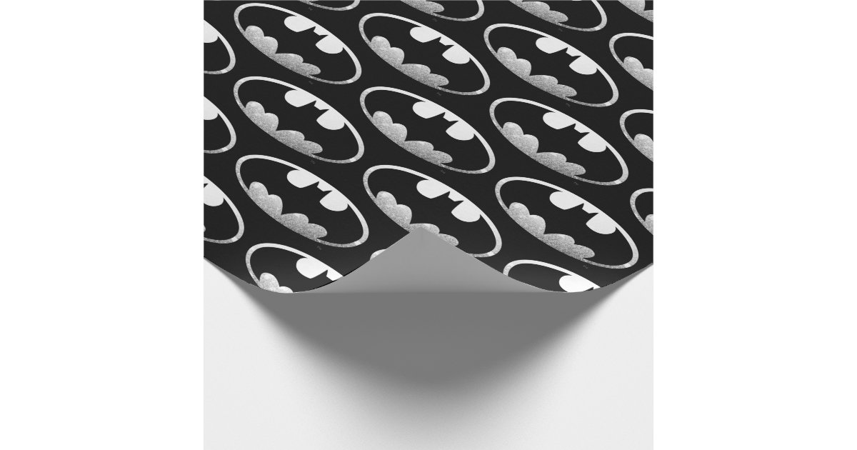 Batman Symbol Grainy Logo Wrapping Paper Zazzle