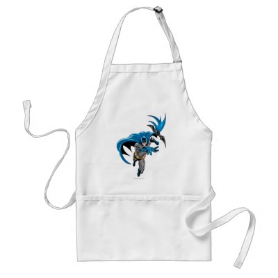 Batman throws batarang aprons