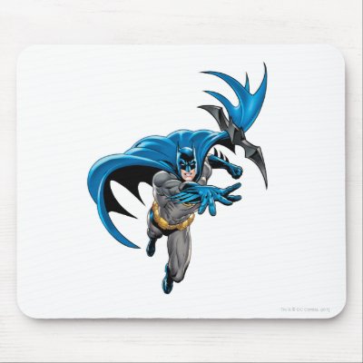 Batman throws batarang mousepads