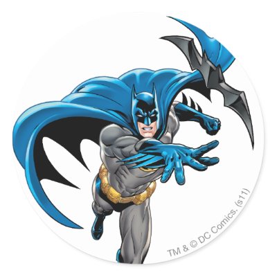 Batman throws batarang stickers