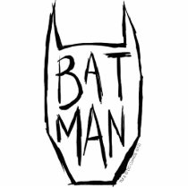 batman, dark knight, dc comics, super hero, vigilante, bat head outline, sketch, gotham city, Foto skulptur med brugerdefineret grafisk design