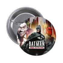 batman, under, red, hood, illustrations, Button with custom graphic design
