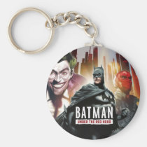 batman, under, red, hood, illustrations, Keychain with custom graphic design