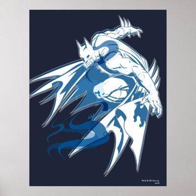 Batman Water Tonal Collage Print by batman