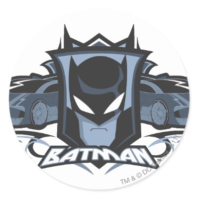 Batman with Batmobiles stickers