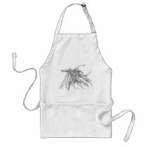 batman, with, cape, drawing, Apron with custom graphic design