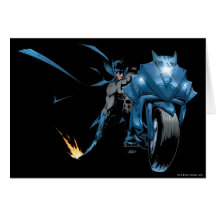 Batman with Cycle Greeting Cards