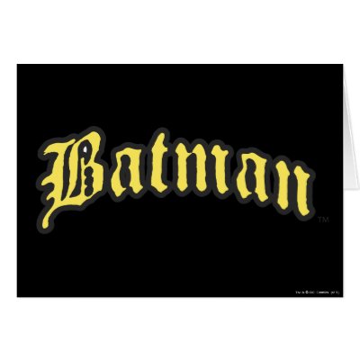 Batman Yellow logo cards