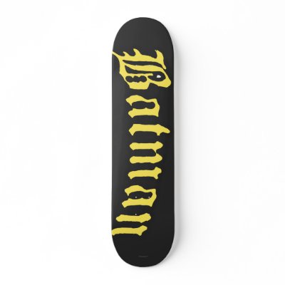 Batman Yellow logo skateboards