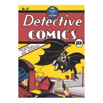 Batman's First Appearance Vintage Poster