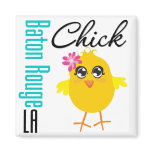 Baton Rouge LA Chick Fridge Magnets