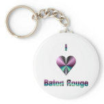 Baton Rouge -- Purple & Turquoise Keychain