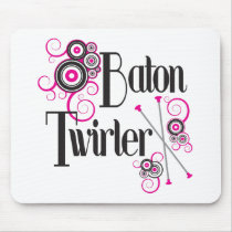 Baton Twirler Circle Swirls mousepads by DanceTwirlObsessions Baton Twirler Circle Swirls mousepads