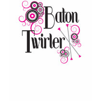 Baton Twirler Circle Swirls t-shirts