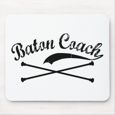 Baton Twirler Coach Mouse Mat by DanceTwirlObsessions