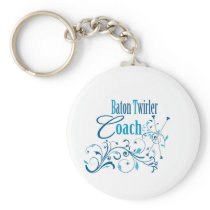 Baton Twirler Coach Swirly Keychain