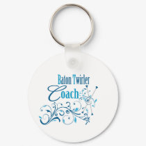 Baton Twirler Coach Swirly keychains